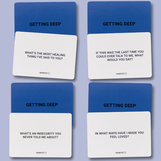 How Deep Will You Go, gioco di carte per colloqui profondi, gioco di carte Lets Get How Deep Will You Go, gioco di carte per colloqui profondi, gioco di carte Lets Get