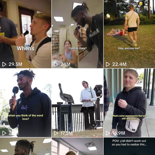 Our viral street conversation videos and their view counts